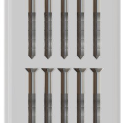 1 Bag of 10 Fixing Screws - M4 x 40mm Countersunk Single Thread